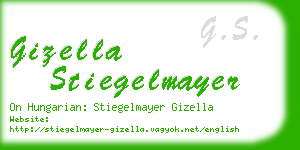 gizella stiegelmayer business card